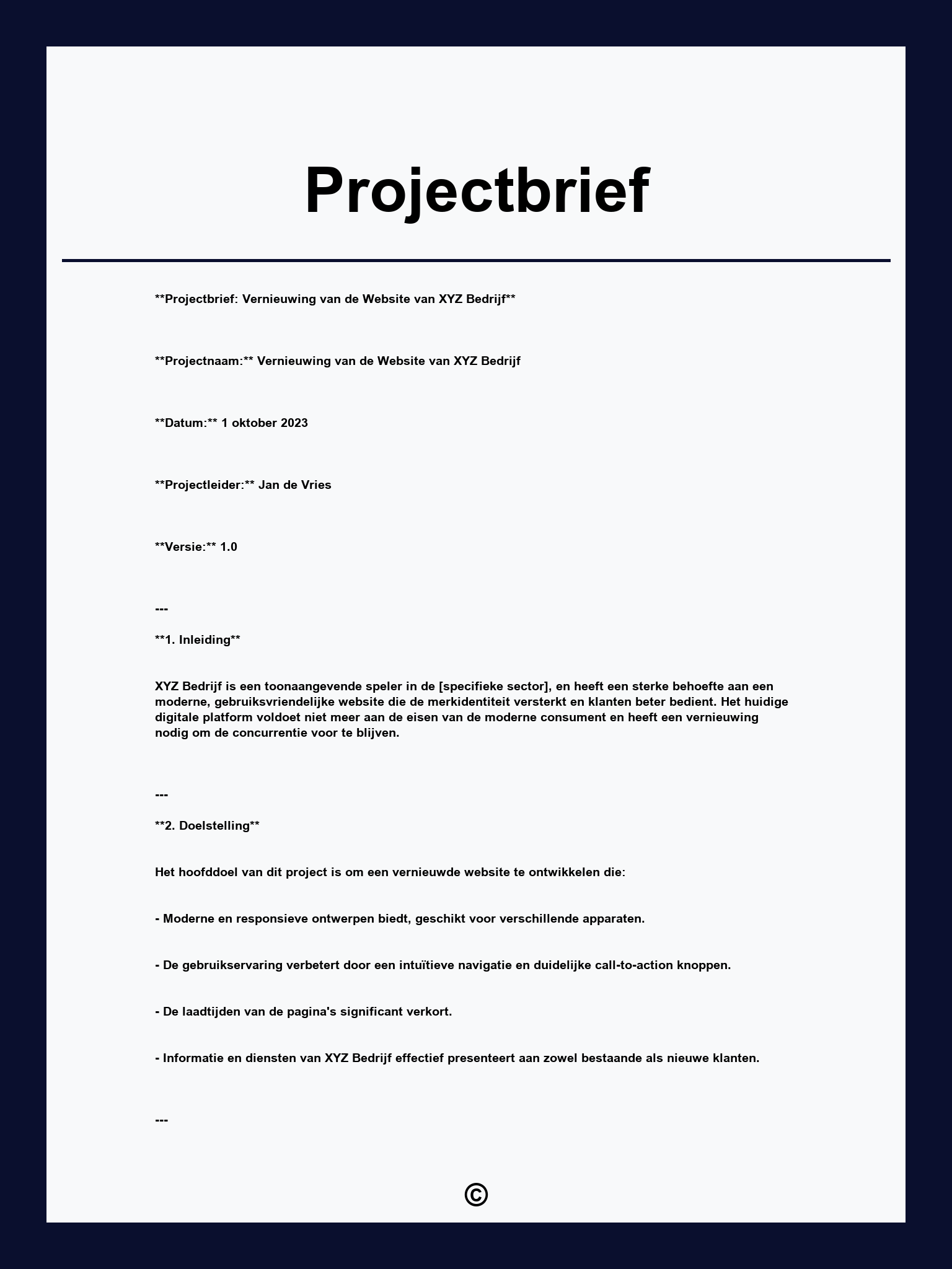 Projectbrief